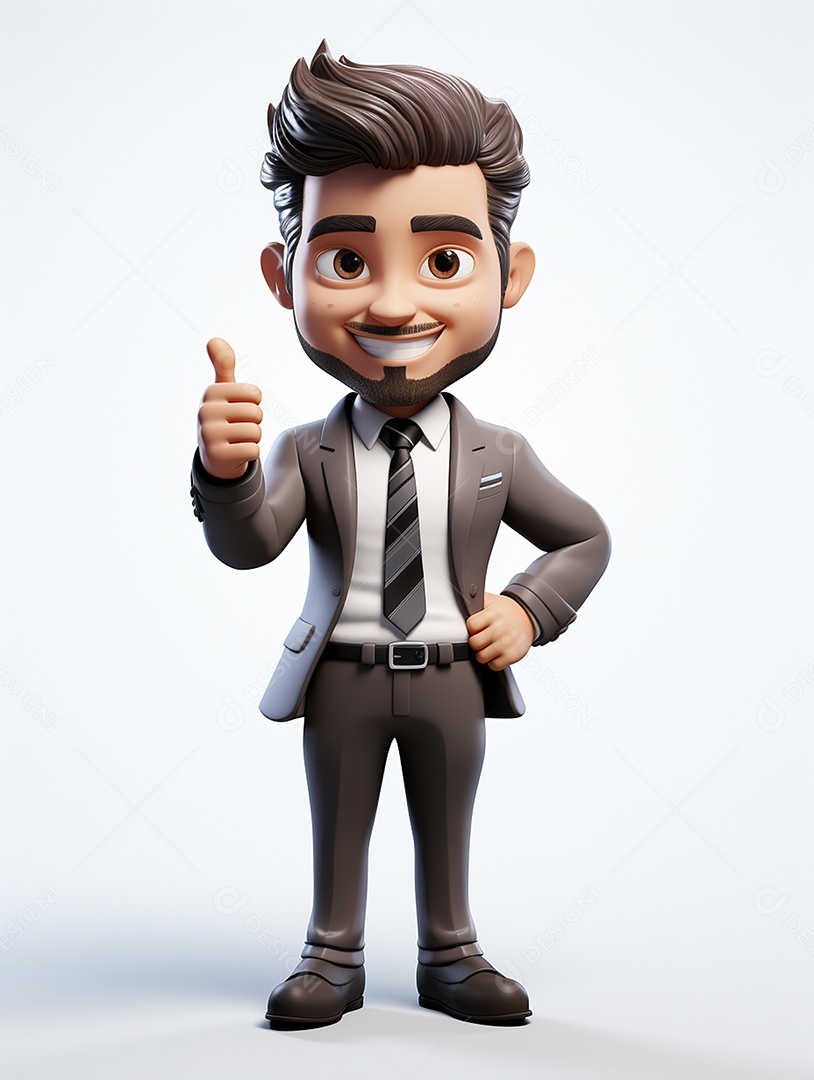 Desenho de homem jovem de negócio