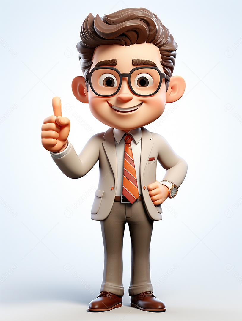 Desenho de homem jovem de negócio