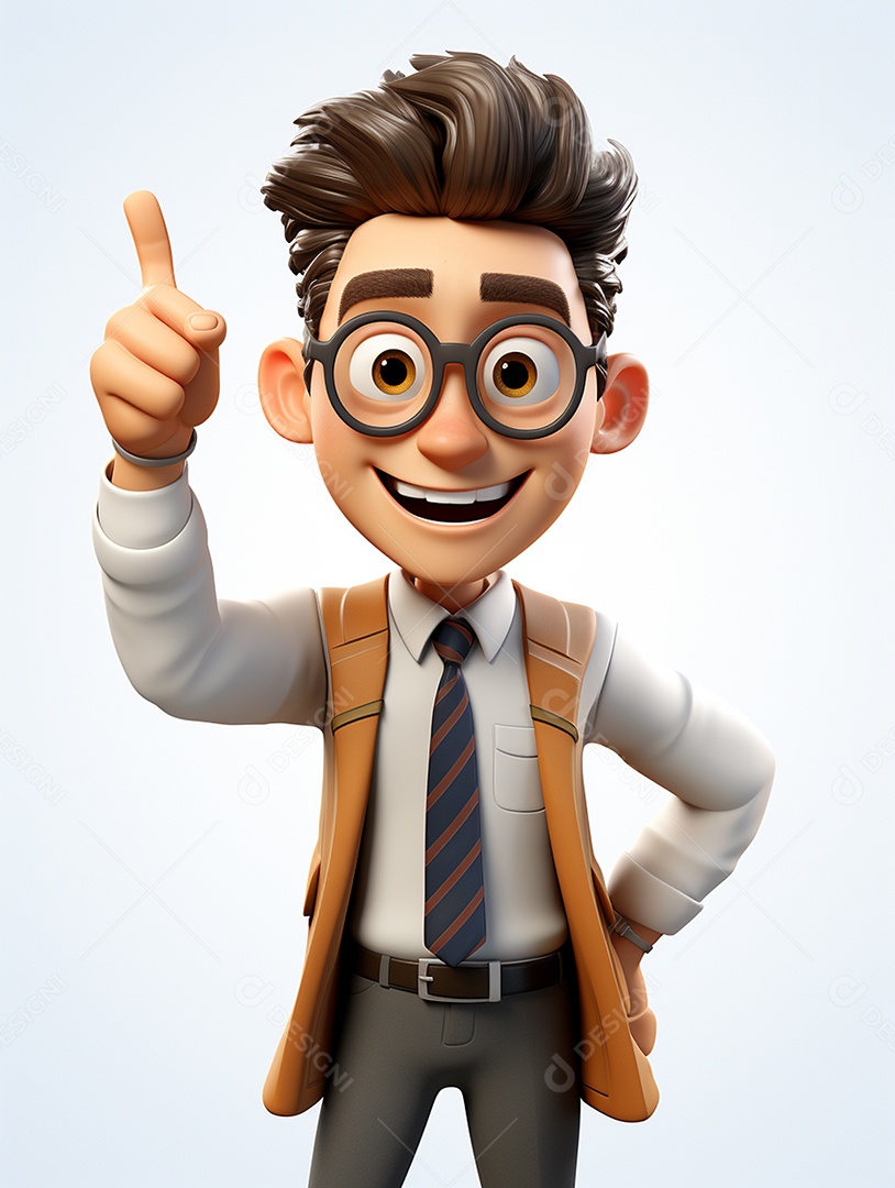 Desenho de homem jovem de negócio