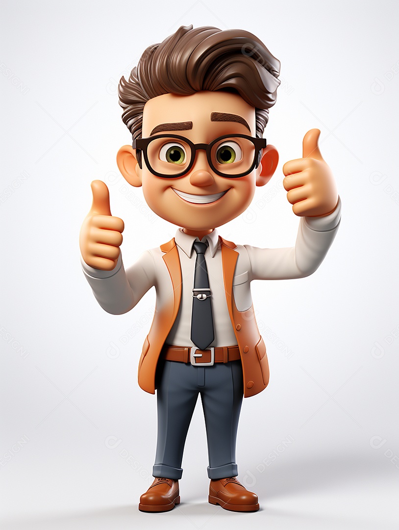 Desenho de homem jovem de negócio