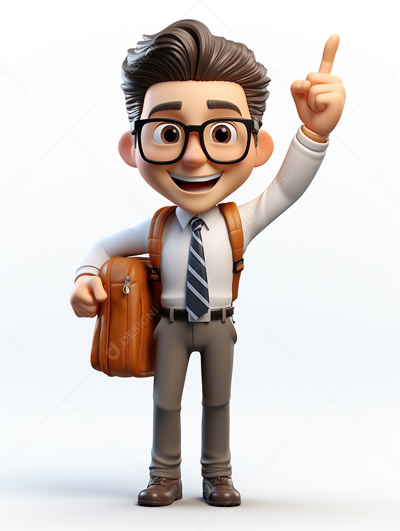 Desenho de homem jovem de negócio