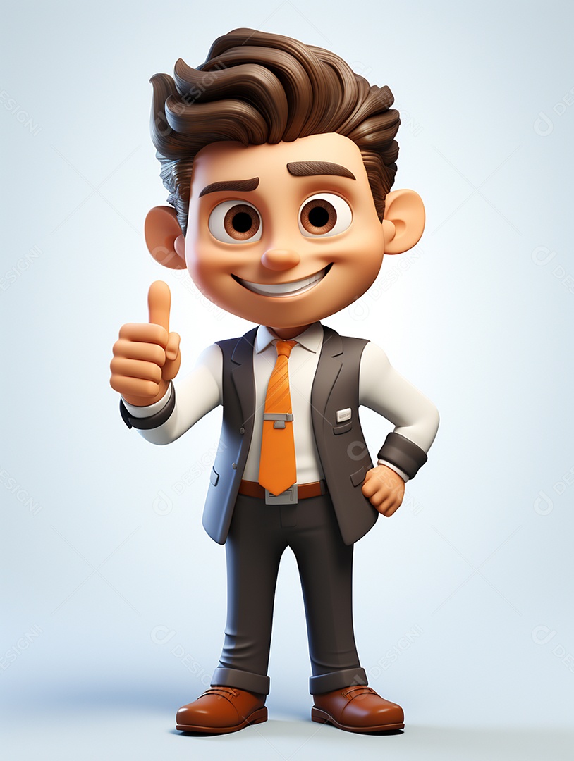 Desenho de homem jovem de negócio