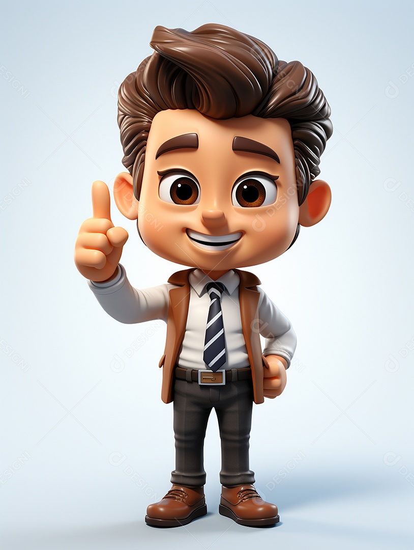 Desenho de homem jovem de negócio