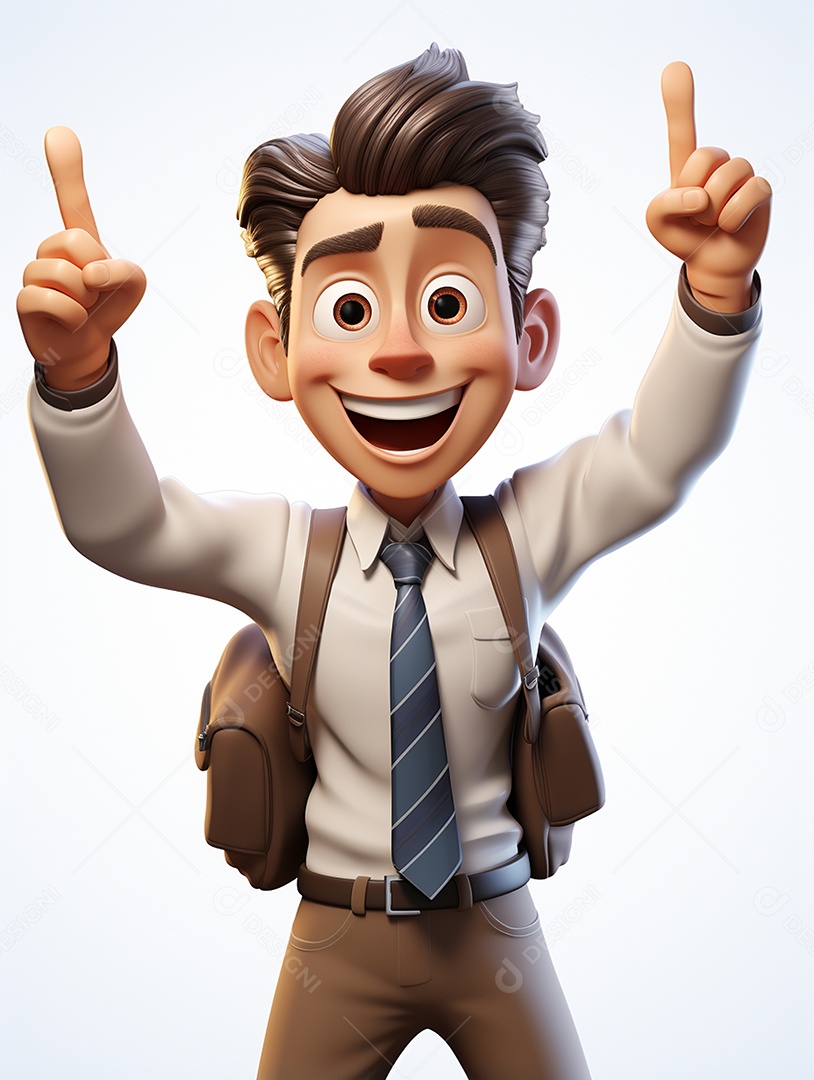 Desenho de homem jovem de negócio