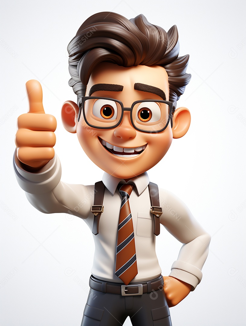 Desenho de homem jovem de negócio