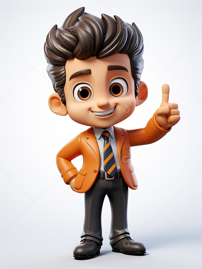 Desenho de homem jovem de negócio