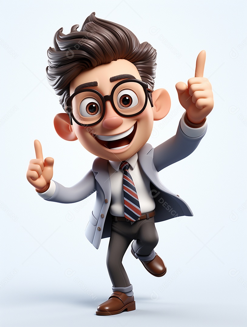 Desenho de homem jovem de negócio