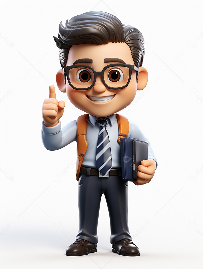 Desenho de homem jovem de negócio