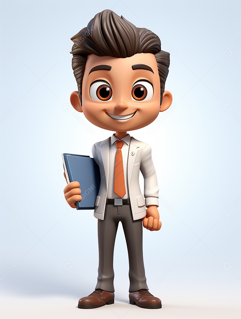 Desenho de homem jovem de negócio