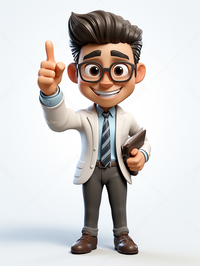 Desenho de homem jovem de negócio