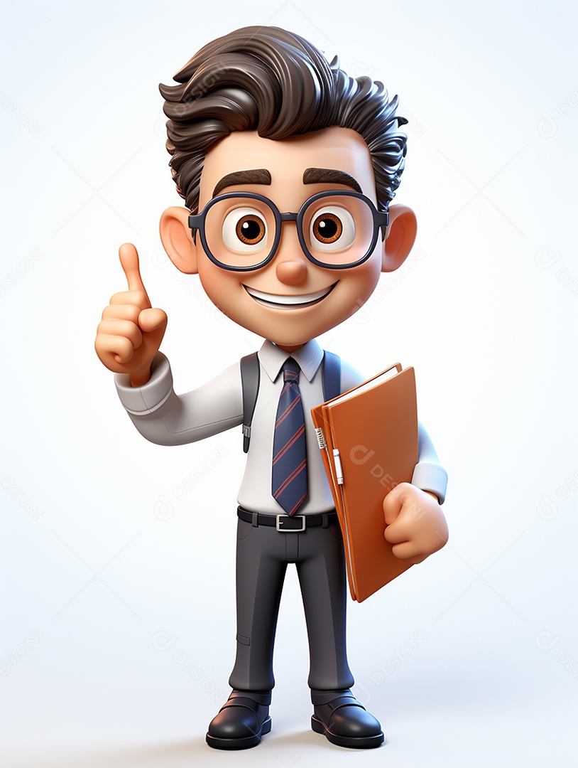 Desenho de homem jovem de negócio