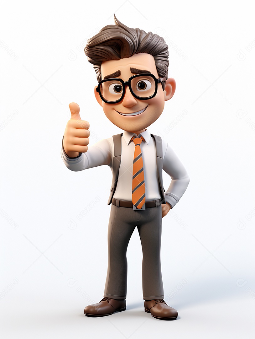 Desenho de homem jovem de negócio