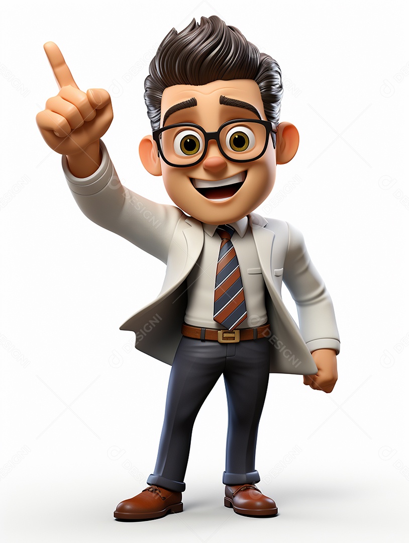 Desenho de homem jovem de negócio