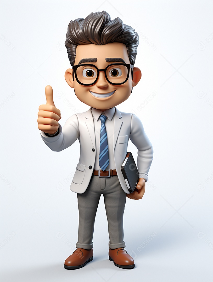 Desenho de homem jovem de negócio