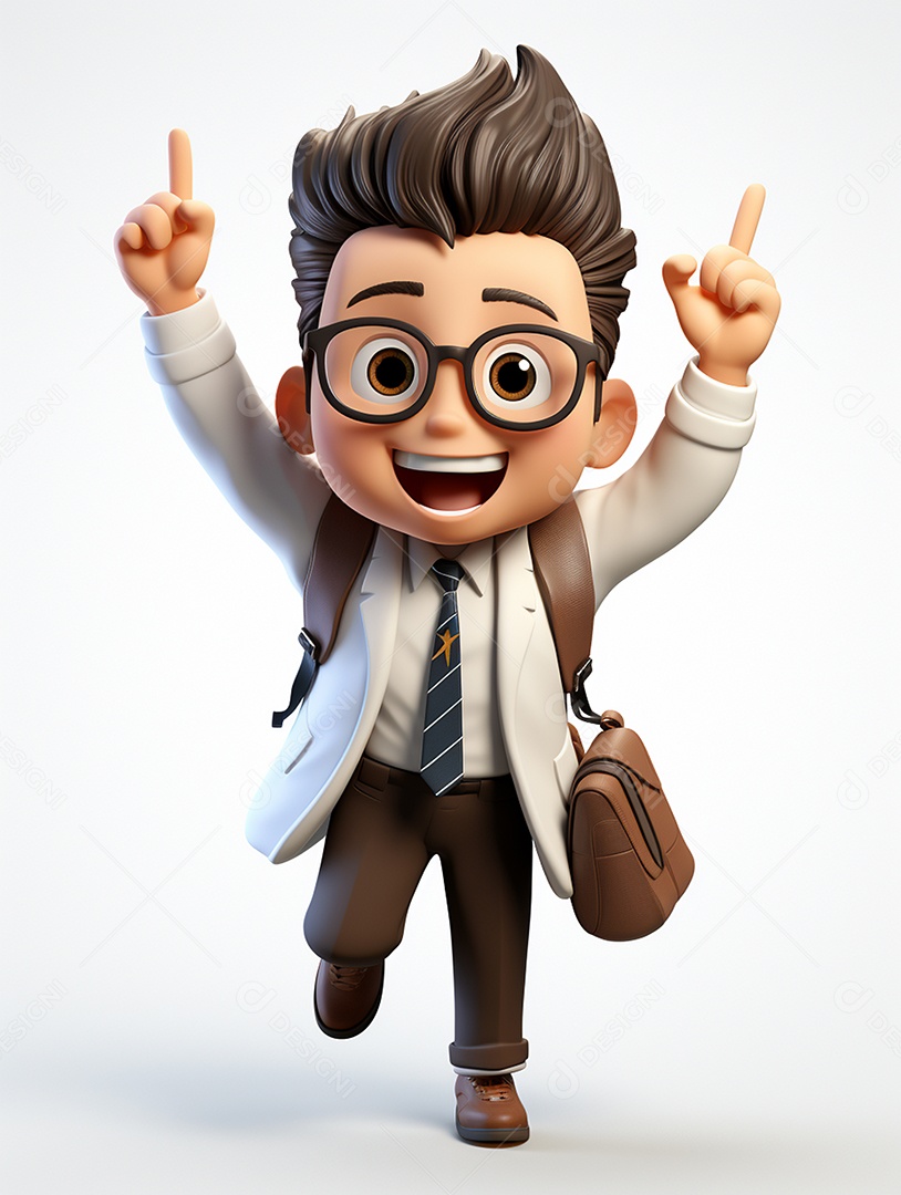 Desenho de homem jovem de negócio