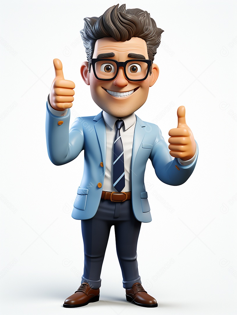 Desenho de homem jovem de negócio