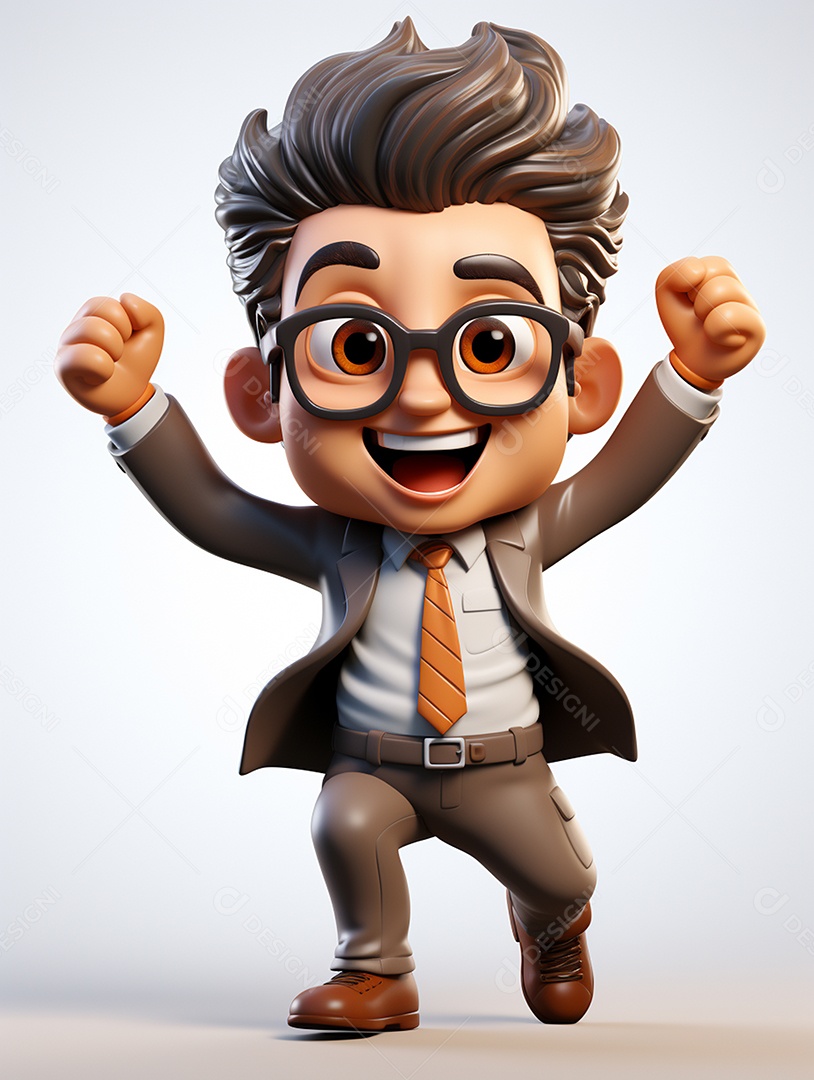 Desenho de homem jovem de negócio