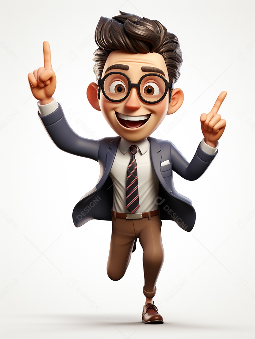 Desenho de homem jovem de negócio