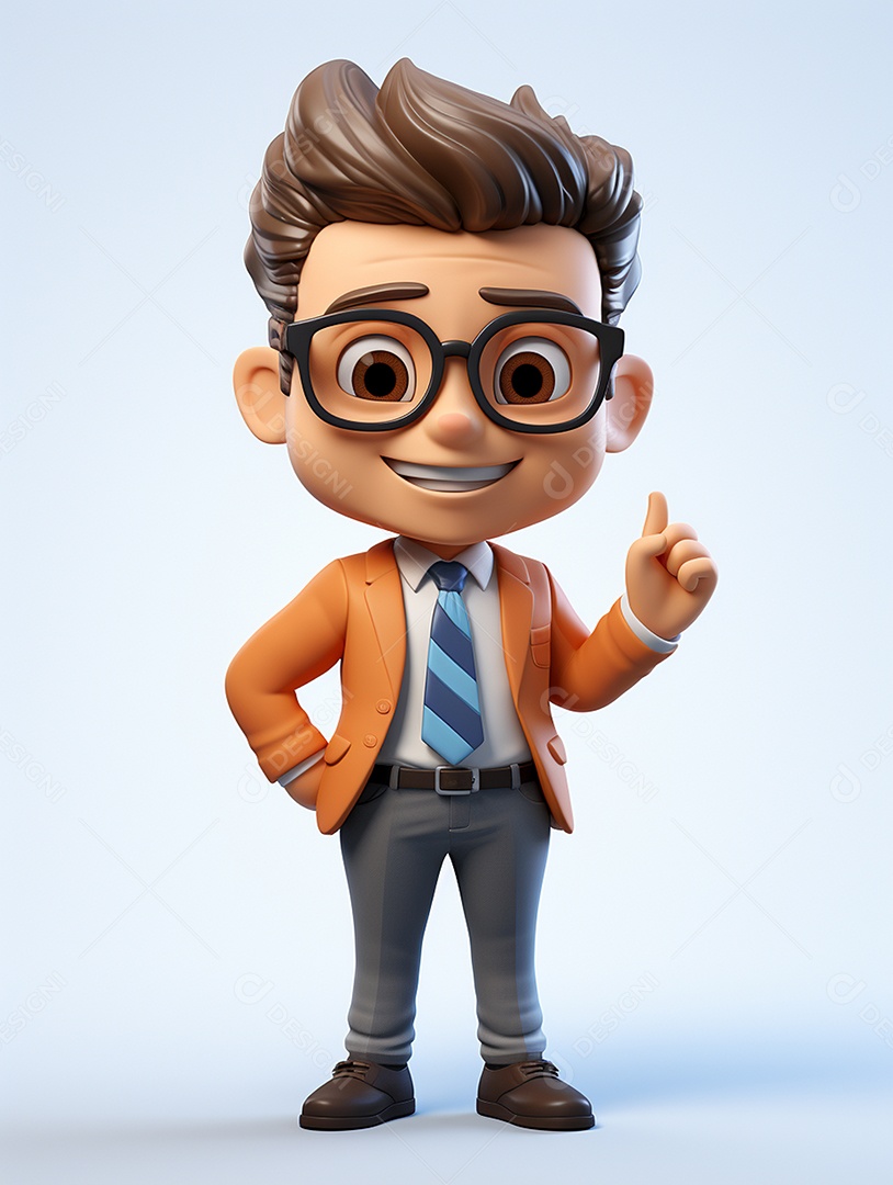 Desenho de homem jovem de negócio