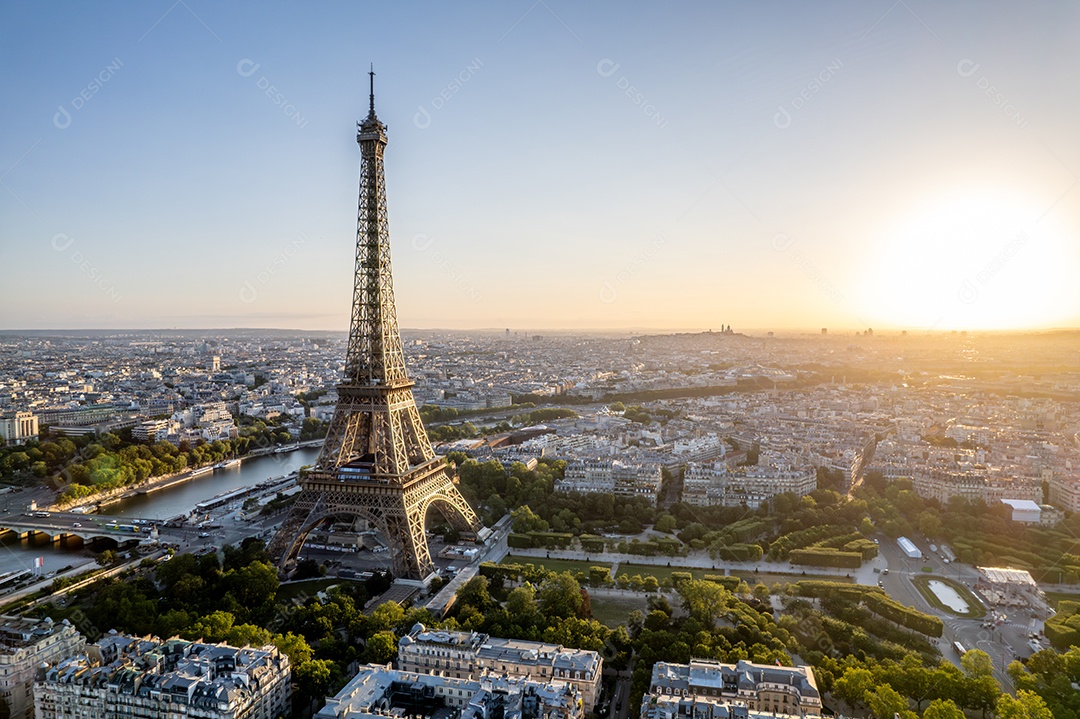 Linda vista da torre eiffel