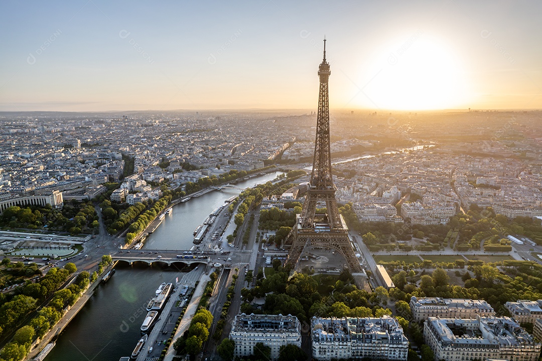 Linda vista da torre eiffel