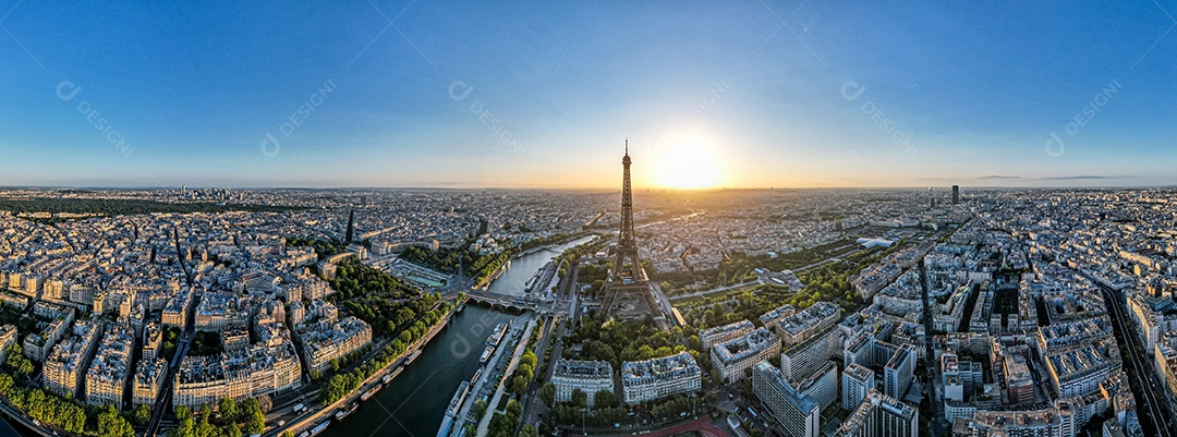 Linda vista da torre eiffel