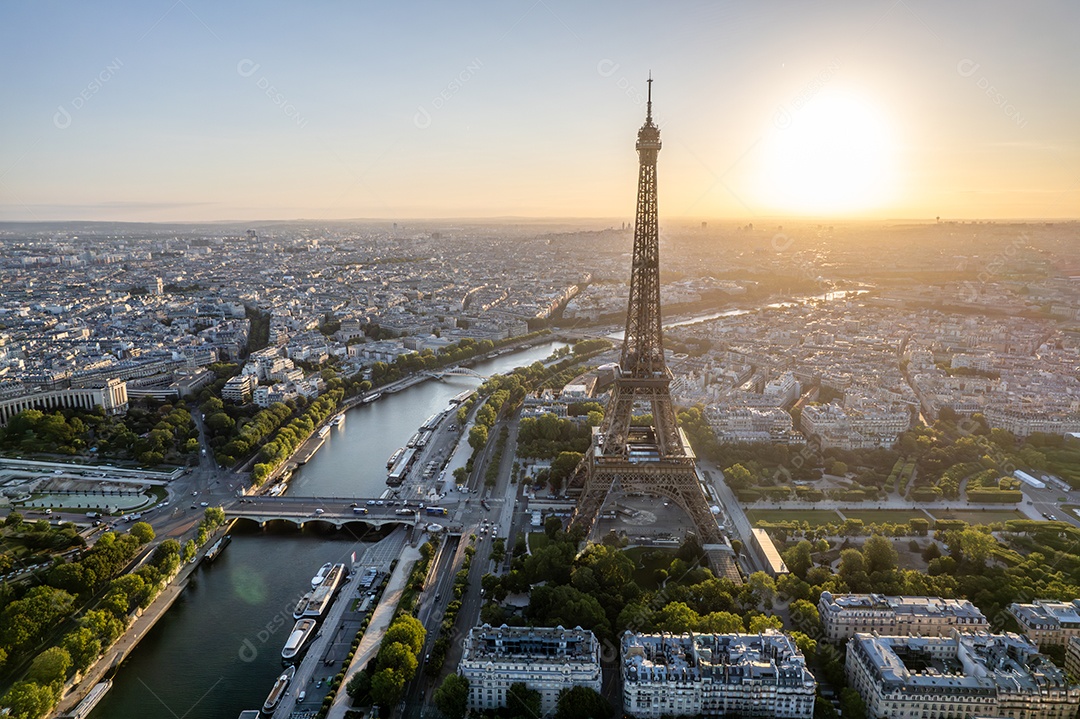 Linda vista da torre eiffel