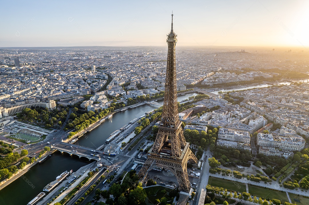 Linda vista da torre eiffel