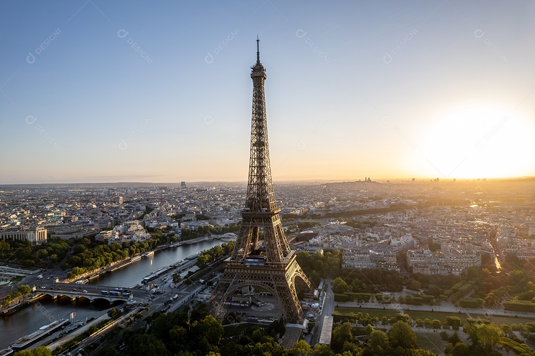 Linda vista da torre eiffel