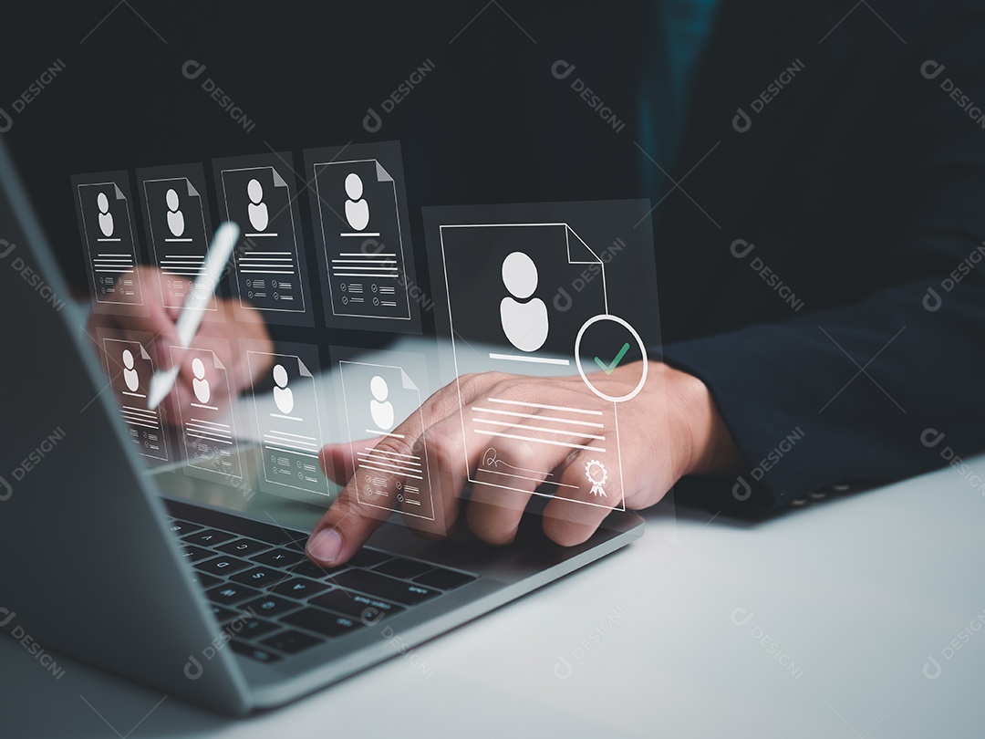 Conceito de negócio de gestão de recrutamento. Gestão de Relacionamento com estrutura global.