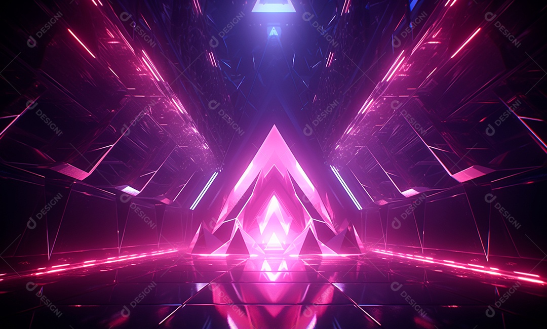 Fundo de luz neon tecnológico para composição