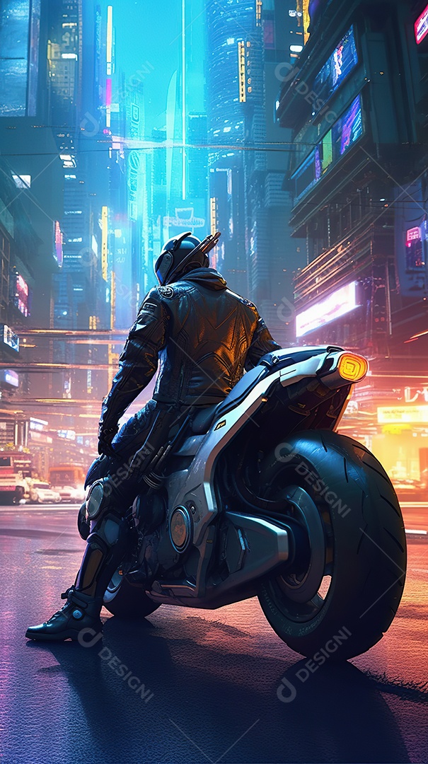 Motocicleta futurista design arrojado