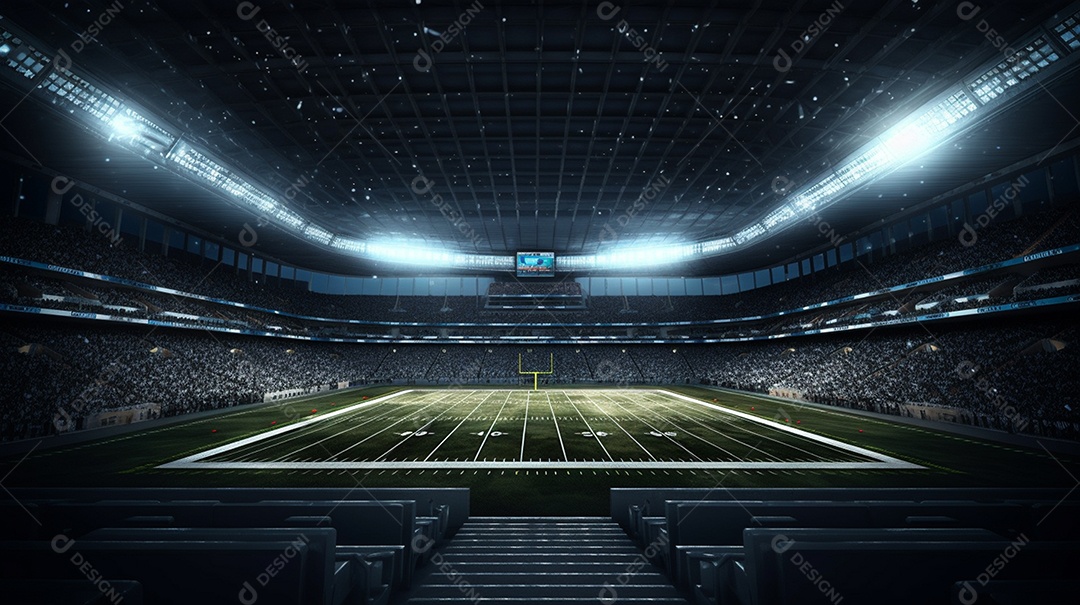 Vista do estádio esportivo internacional.