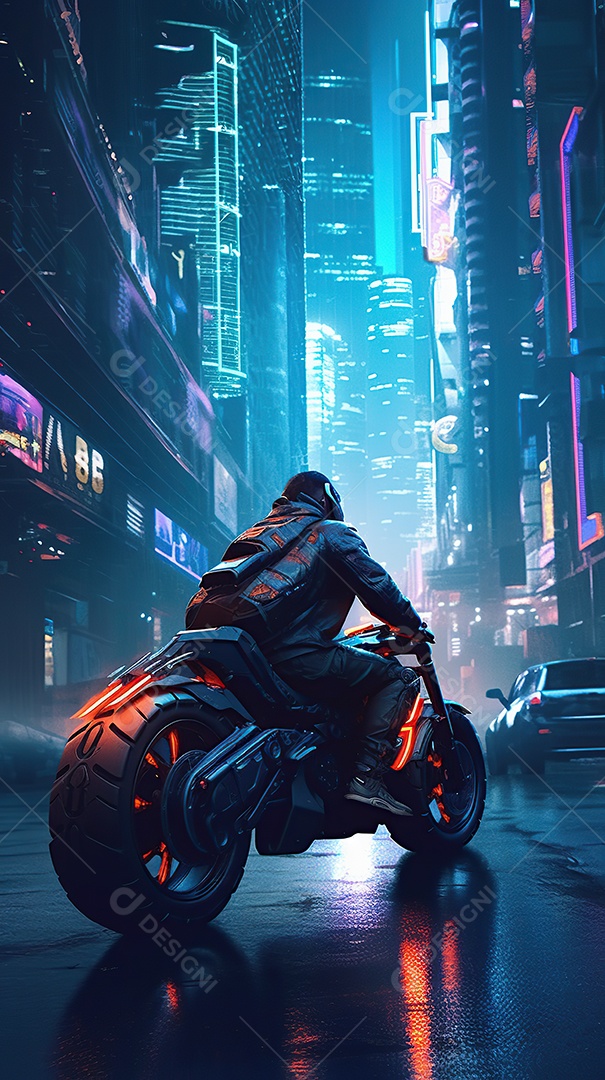 Motocicleta futurista design arrojado