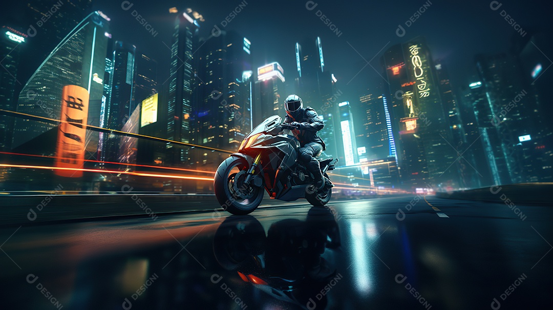 Motocicleta futurista design arrojado