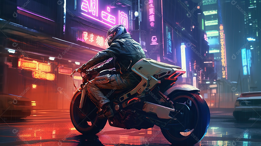 Motocicleta futurista design arrojado