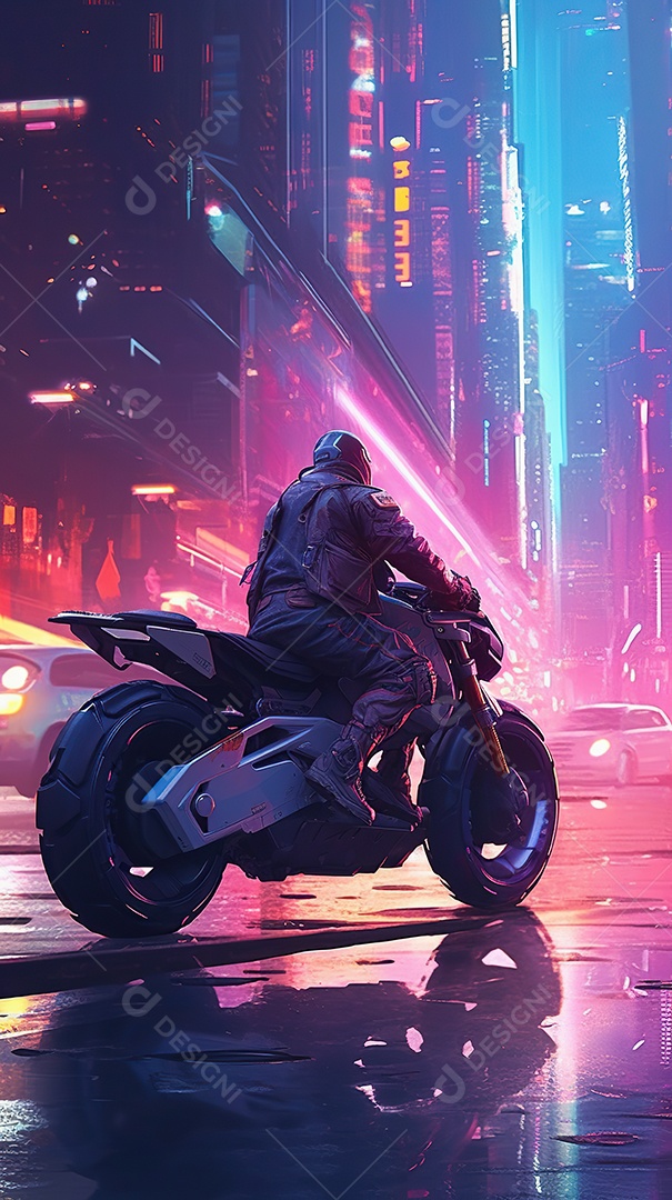 Motocicleta futurista design arrojado