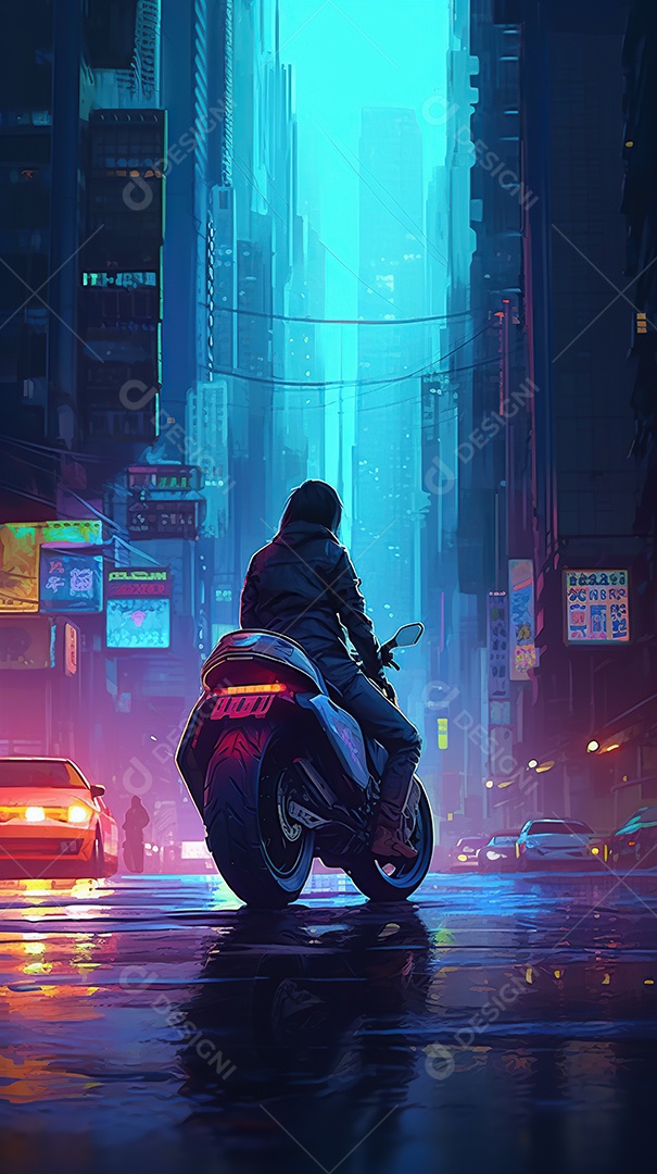 Motocicleta futurista design arrojado