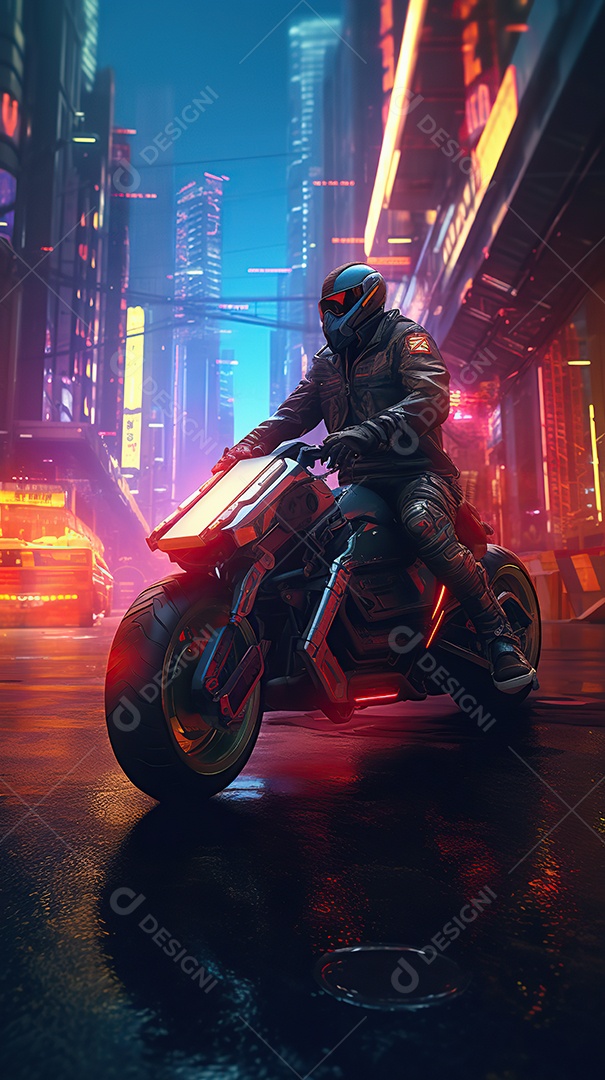 Motocicleta futurista design arrojado