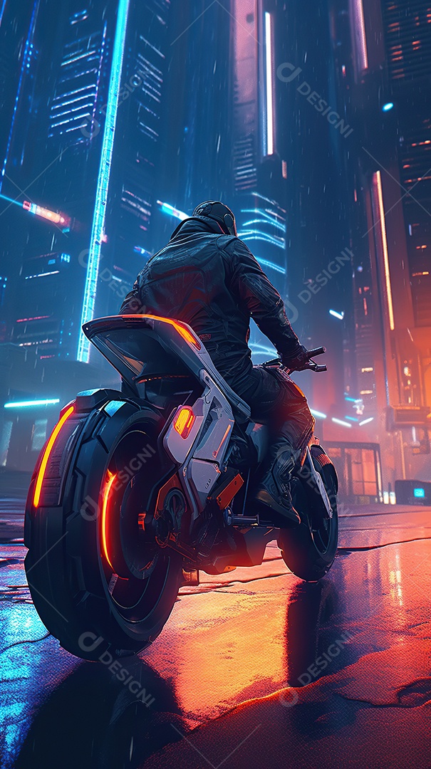 Motocicleta futurista design arrojado