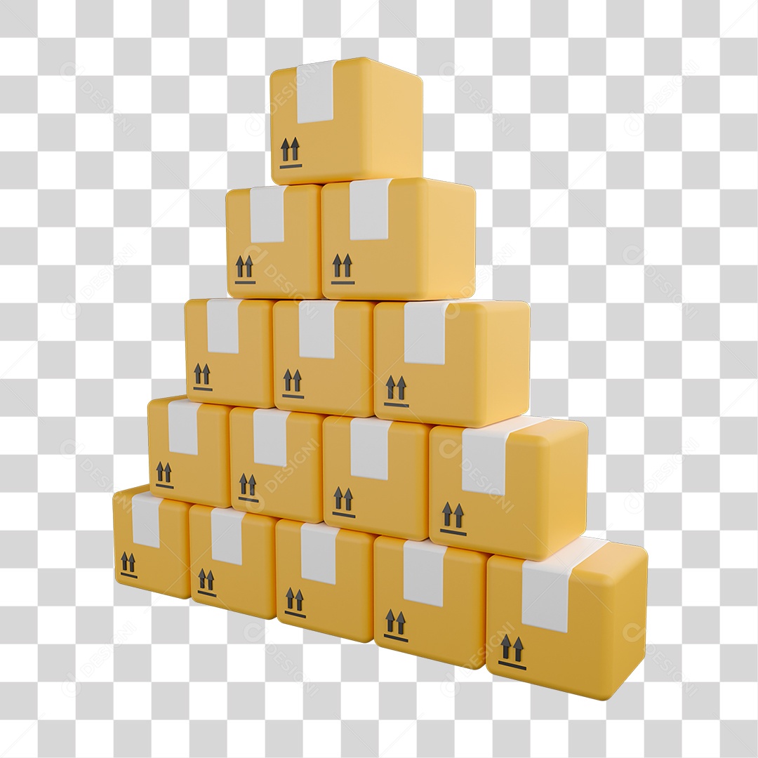 Caixas Empilhadas Para Entrega PNG Transparente