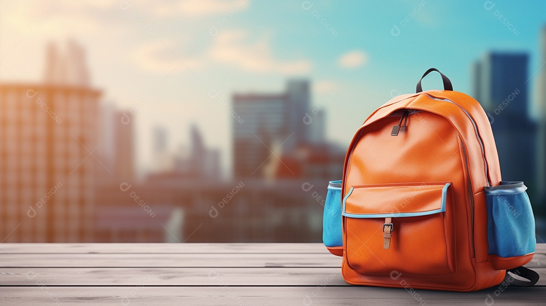 Mochila escolar infantil na volta às aulas.