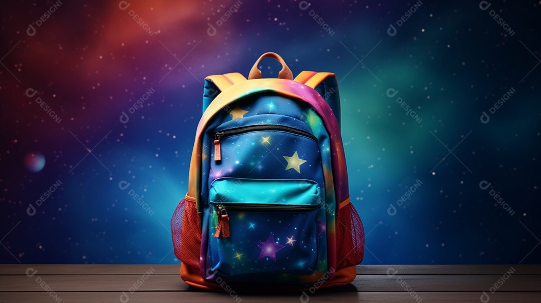 Mochila escolar infantil na volta às aulas.