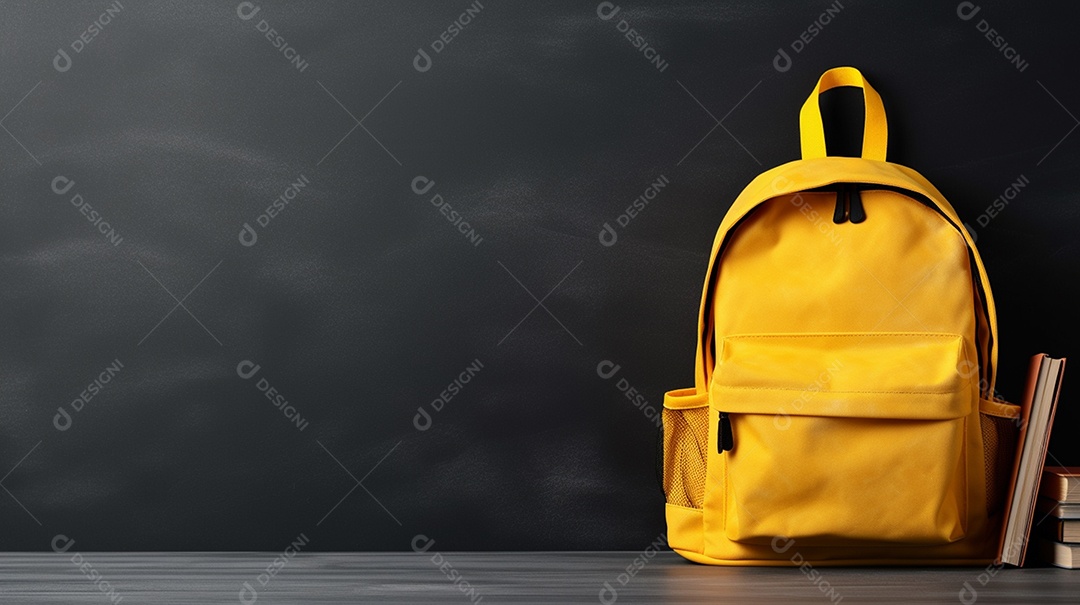 Mochila escolar infantil na volta às aulas.