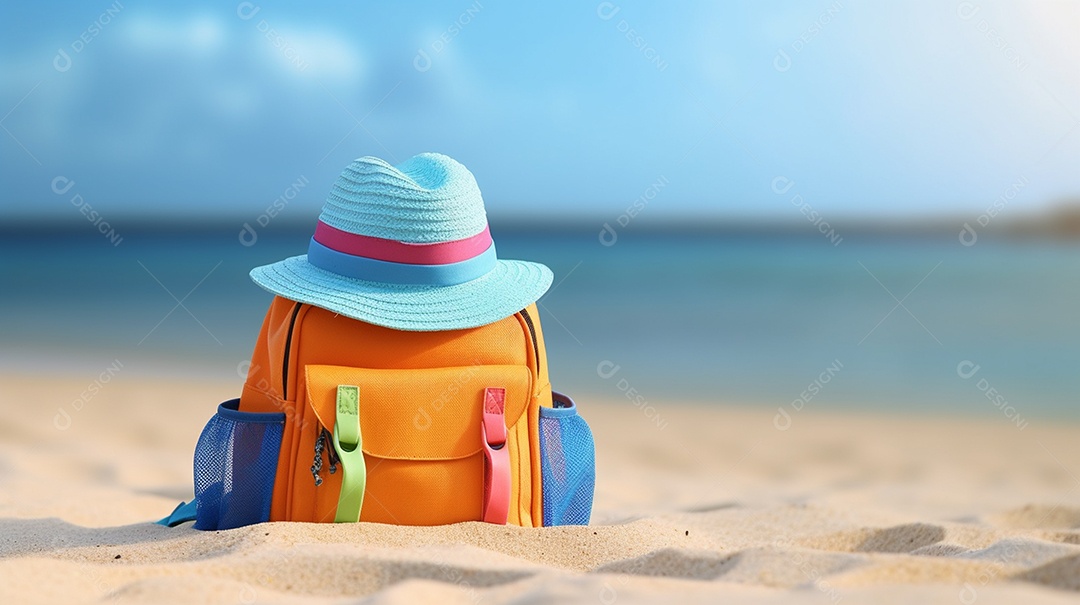 Mochila escolar infantil na volta às aulas.