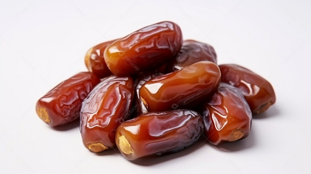 Tâmaras suculentas isoladas em fundo branco