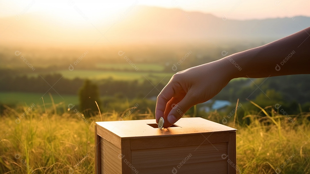Troca de presentes no dia internacional da caridade.