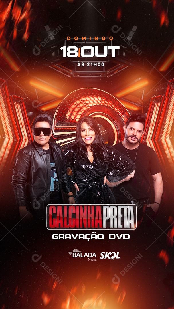 Social Media Flyer Story Calcinha Preta PSD Editável