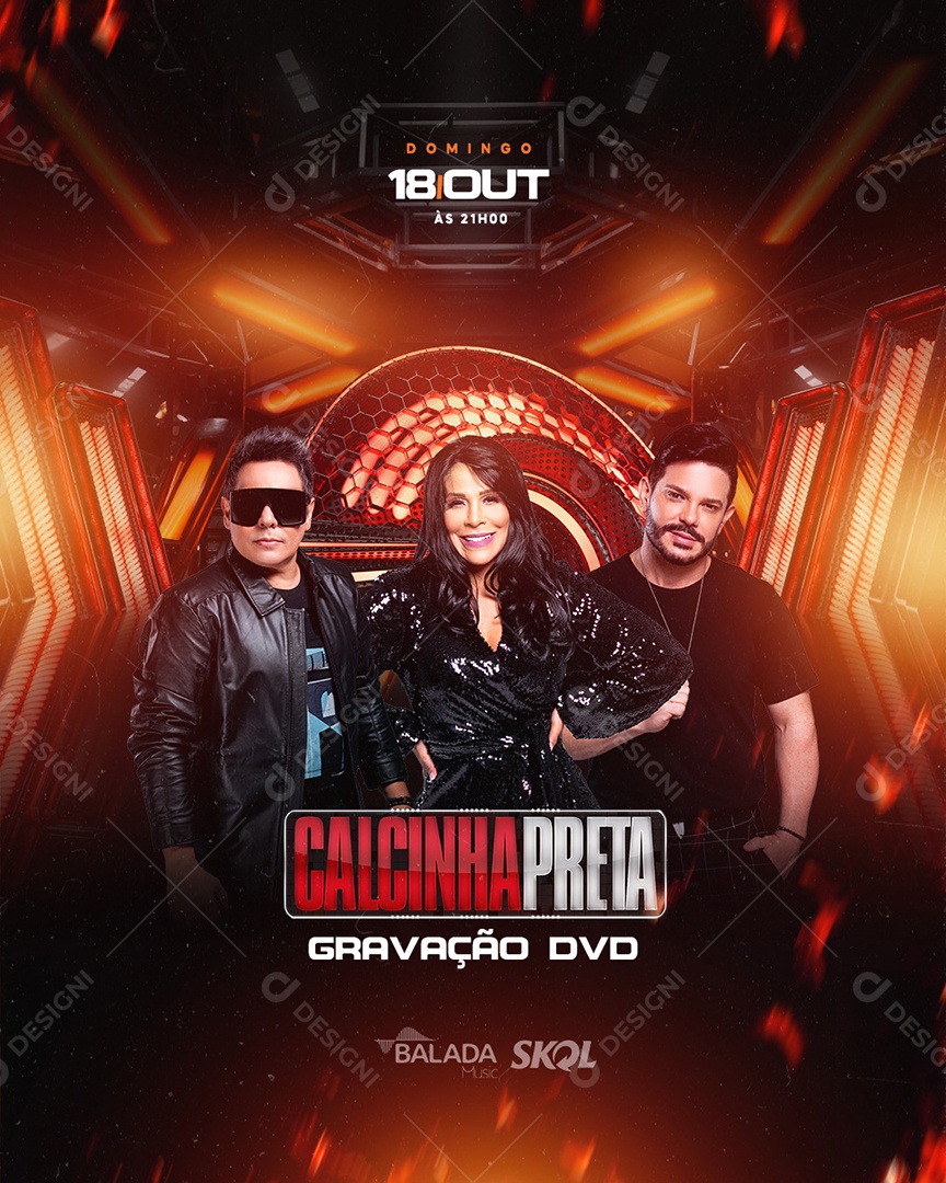 Social Media Flyer Feed Calcinha Preta PSD Editável