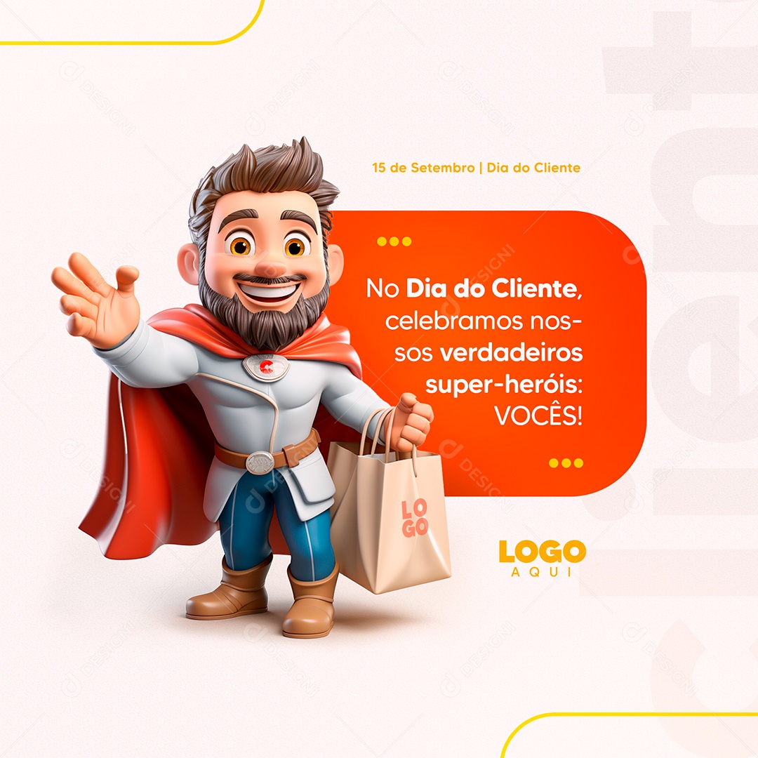 Dia do Cliente Social Media PSD Editável